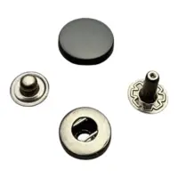 Кнопка таблетка 15 мм Черный