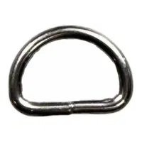 Полукольцо для сумки 15х9х2 мм Темный никель