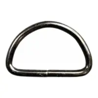 Полукольцо для сумки 20х12х2 мм Темный никель