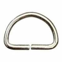 Полукольцо для сумки 20х12х2 мм Никель
