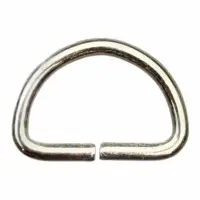 Полукольцо для сумки 25х15х2 мм Никель