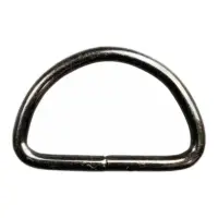 Полукольцо для сумки 30х17х2 мм Темный никель