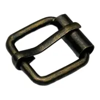 Пряжка для сумки с плоским язычком 15 мм Антик