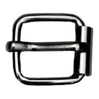 Пряжка для сумки с плоским язычком 15 мм Темный никель