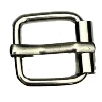 Пряжка для сумки с плоским язычком 15 мм Никель