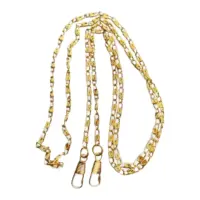 Цепочка декоративная с карабином для сумки Золото