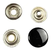Кнопка Каппа 15 мм Эмаль черный