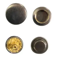 Кнопка для одежды дельта 501 (15 мм) Темный никель