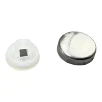 Пуговица под обтяжку 9,6 мм 16L Пластик Белый
