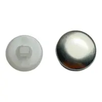 Пуговица под обтяжку 15 мм 24L Пластик Белый