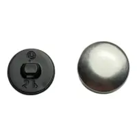 Пуговица под обтяжку 15 мм 24L Пластик Черный