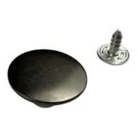 Джинсовая пуговица 17 мм Темный никель Гладкая (1)