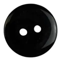 Пуговица на два отверстия 22 мм Черная 36L