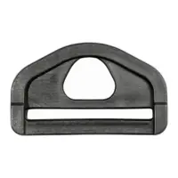 Полукольцо треугольник пластиковый 25 мм Черный