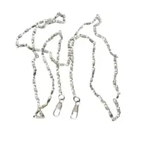 Цепочка декоративная с карабином для сумки Никель