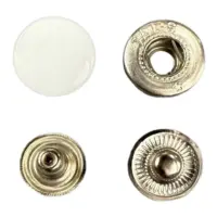 Кнопка Альфа 15 мм Белая эмаль