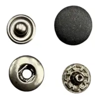 Кнопка пластиковая для одежды (сумок) 12 мм Черная