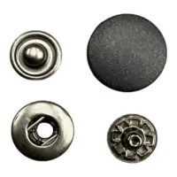 Кнопка пластиковая для одежды (сумок) 15 мм Черная