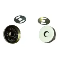 Кнопка магнитная 18 мм с крышкой Никель