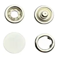 Кнопка BABY 9.5 мм Белая закрытая