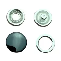 Кнопка BABY 9.5 мм Черная закрытая