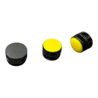 Металлический фиксатор для шнурков Цвет - Черный с желтым