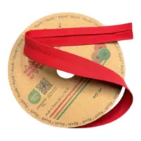 Бейка с двойным загибом хлопок с полиэстером красный