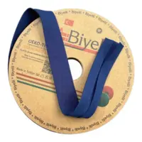 Бейка с двойным загибом полиэстер темно-синий