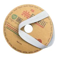 Бейка с двойным загибом полиэстер светло-серый