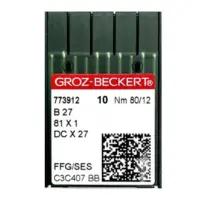 Иглы для ОВЕРЛОКА GROZ BECKERT B27/DCx27 80 FFG/SES
