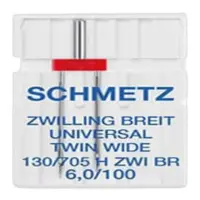 Иглы двойные Schmetz Extra Wide Twin Needle 6,0/100