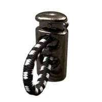 Фиксатор для шнурков на 2 отверстия Темный никель