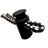 Фиксатор для шнурков на 1 отверстие Черный