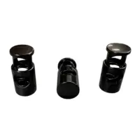 Металлический фиксатор для шнурков на 1 отверстие Черный