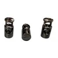 Металлический фиксатор для шнурков на 1 отверстие Темный никель