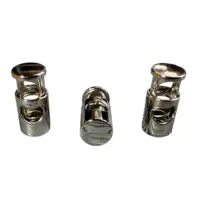 Металлический фиксатор для шнурков 1 отверстие Никель