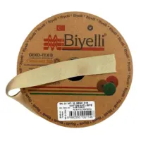 Бейка с двойным загибом полиэстер светло-бежевый