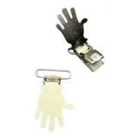 Застежка (Клипса) для подтяжек 15 мм Никель