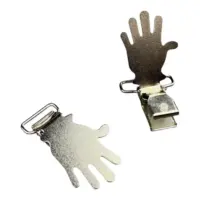 Застежка (Клипса) для подтяжек 25 мм Никель