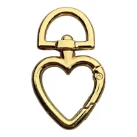 Карабин для сумки 13 мм Сердце (Золото)